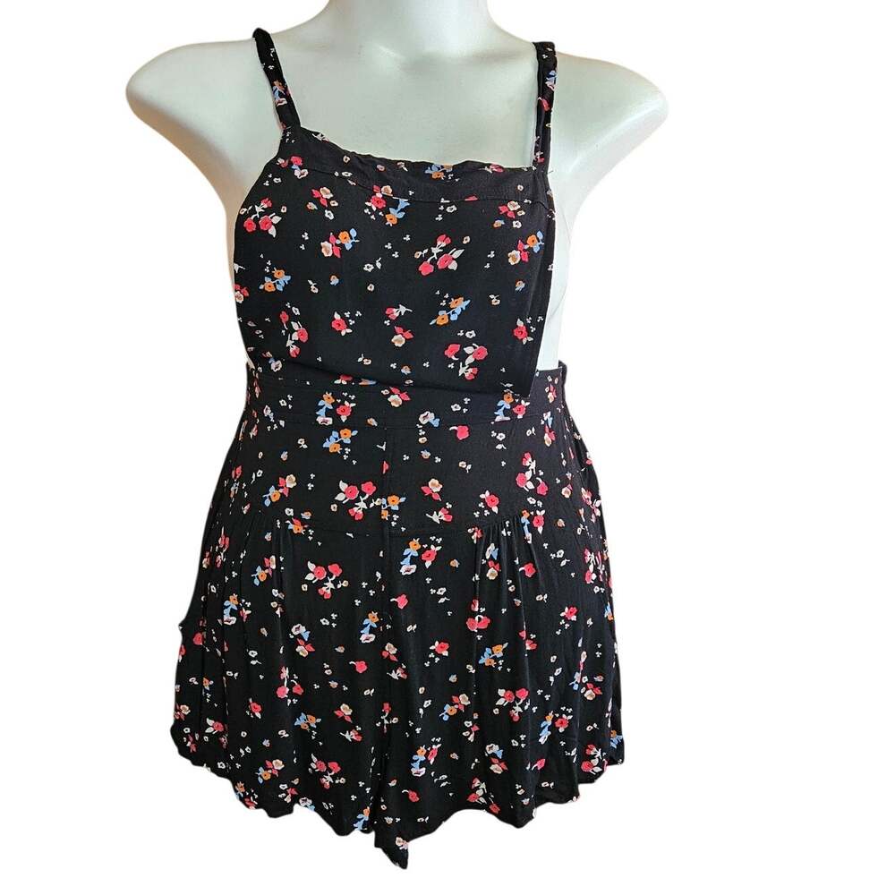 Free People Floral Print Romper with Pockets Size Medium